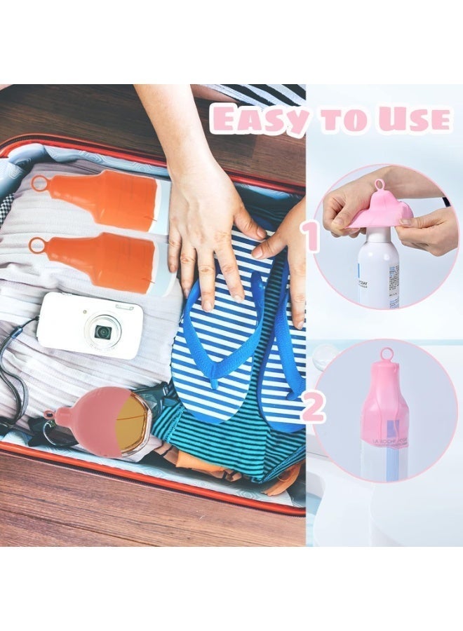 ChicAbode 8 حزمة أكمام مرنة للسفر ضد التسرب ، أقفال التسرب المحمولة ، زجاجات السفر القابلة لإعادة الاستخدام أغطية أكمام السيليكون ضد التسرب لحاوية السفر في ملحقات الأمتعة - Image 5
